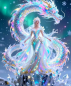 Preview: Diamond Painting Eisdrachen Frau